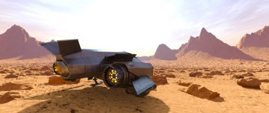 bir uzay gemisi 3d cg render