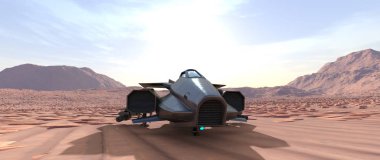 bir uzay gemisi 3d cg render