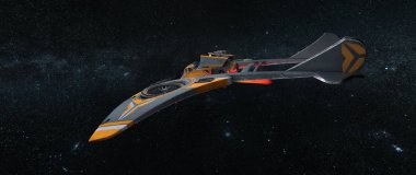 bir uzay gemisi 3d cg render