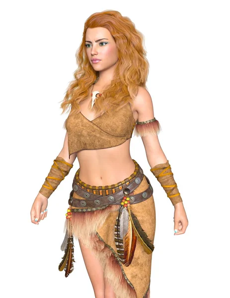 bir kadın savaşçı 3d cg render