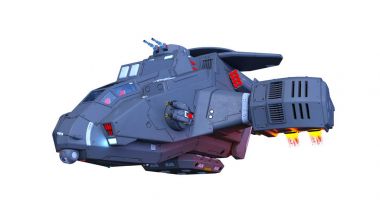 bir uzay gemisi 3d cg render