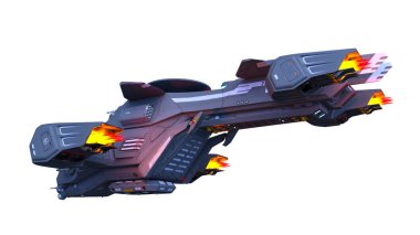 bir uzay gemisi 3d cg render