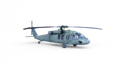 bir helikopter 3d cg render
