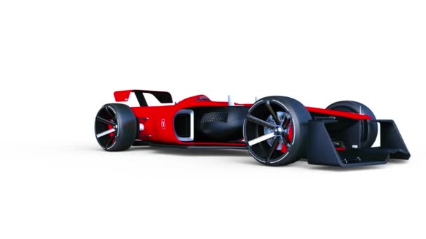 3D CG representación de un coche de carreras — Vídeos de Stock