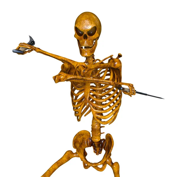 뼈대의 펜싱 선수의 3d cg 렌더링 — 스톡 사진