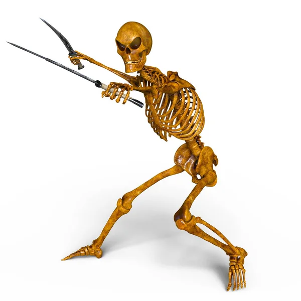 3D CG рендеринг скелетного ограждения — стоковое фото