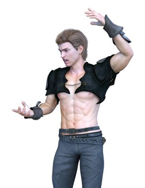 bir savaşçının 3d cg işleme