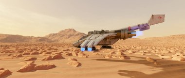 bir uzay gemisi 3d cg render