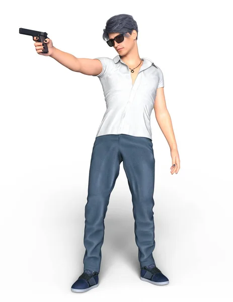 3D CG візуалізація молодого чоловіка — стокове фото