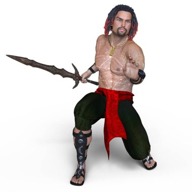 bir eskrimci 3d cg render