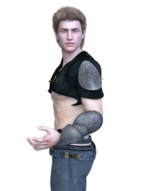 bir savaşçının 3d cg işleme