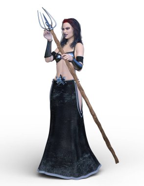 3d cg işleme bir deniz tanrıçası