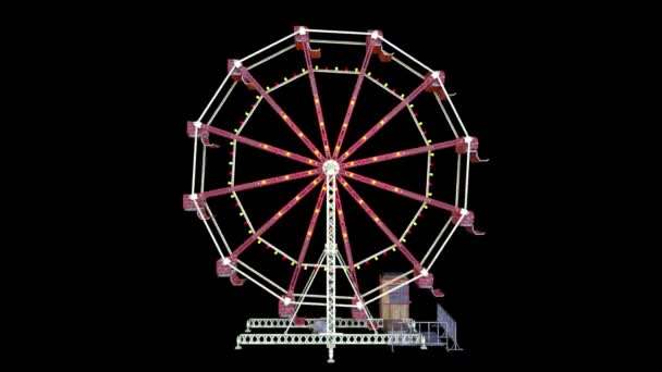 3D CG rendering of the Ferris wheel — Stock Video