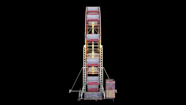 3D-cg rendering van the Ferris wheel — Stockvideo