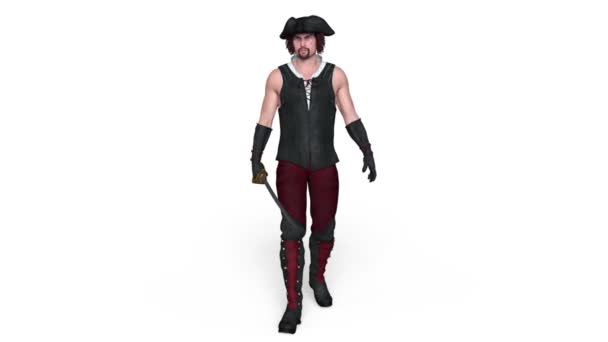 3D rendu 3D d'un pirate 