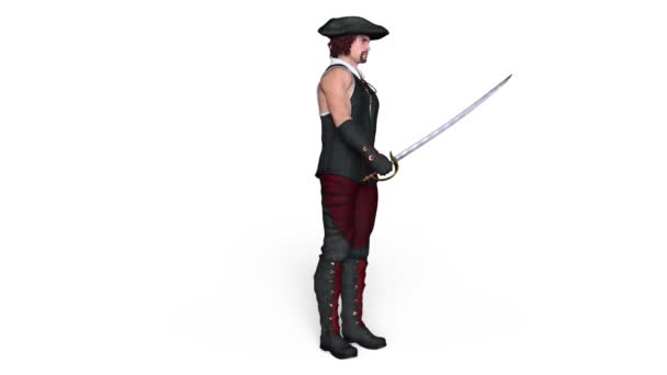 3D-cg-Darstellung eines Piraten