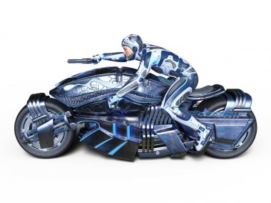 3d cg işleme bir süper kahraman binici