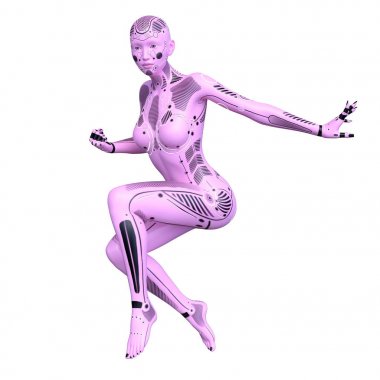 3d cg işleme bir kadın robot