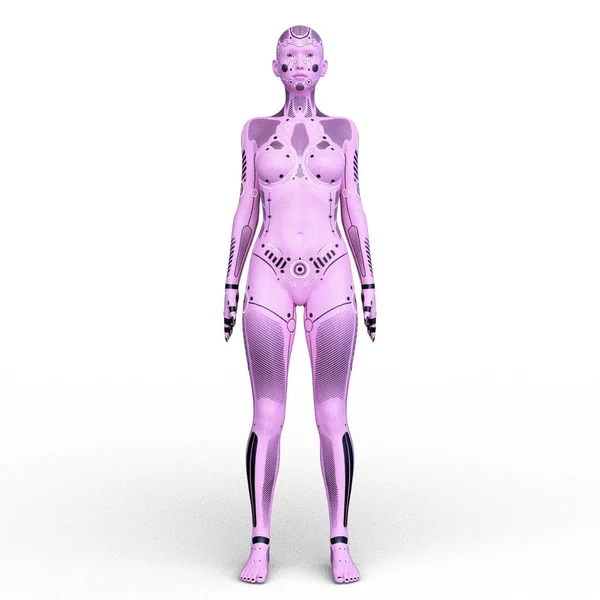 女性ロボットの 3 d cg のレンダリング — ストック写真