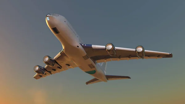 3D CG rendering of an airplane — Stock Photo, Image