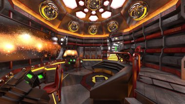 3d cg işleme uzay istasyonu