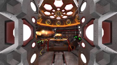 3d cg işleme uzay istasyonu