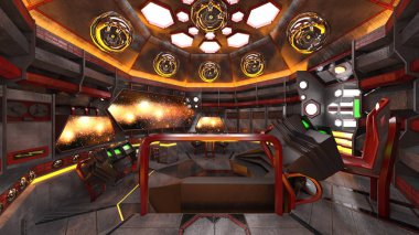 3d cg işleme uzay istasyonu