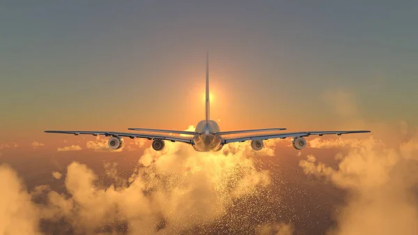 飛行機の 3 d cg のレンダリング — ストック写真