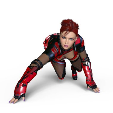 3d cg işleme süper bir kadın