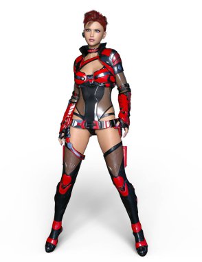 3d cg işleme süper bir kadın