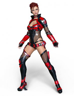 3d cg işleme süper bir kadın