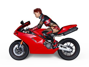3d cg işleme bir süper kadın binici