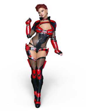 3d cg işleme süper bir kadın