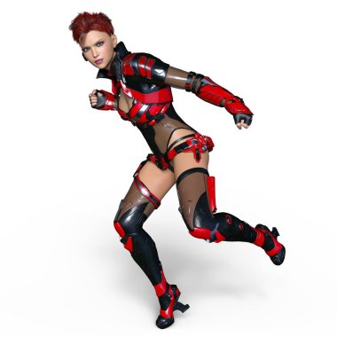 3d cg işleme süper bir kadın