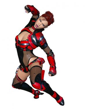 3d cg işleme süper bir kadın