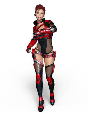 3d cg işleme süper bir kadın