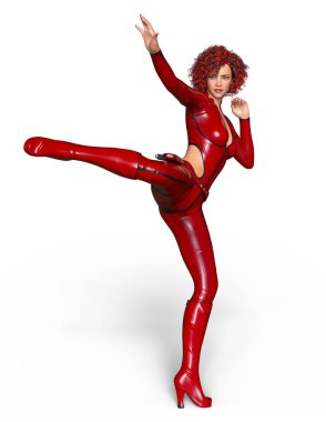 3d cg işleme süper bir kadın