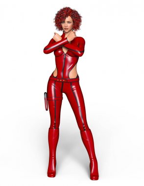 3d cg işleme süper bir kadın