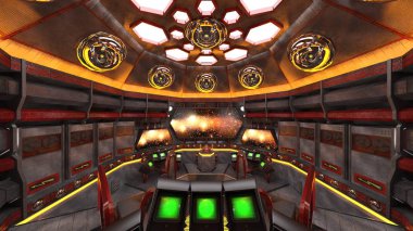 3d cg işleme uzay istasyonu