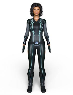 3d cg işleme süper bir kadın