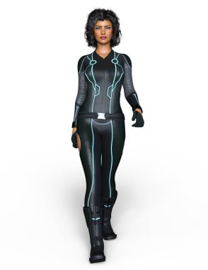 3d cg işleme süper bir kadın