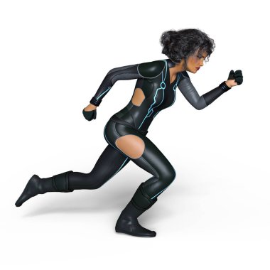 3d cg işleme süper bir kadın