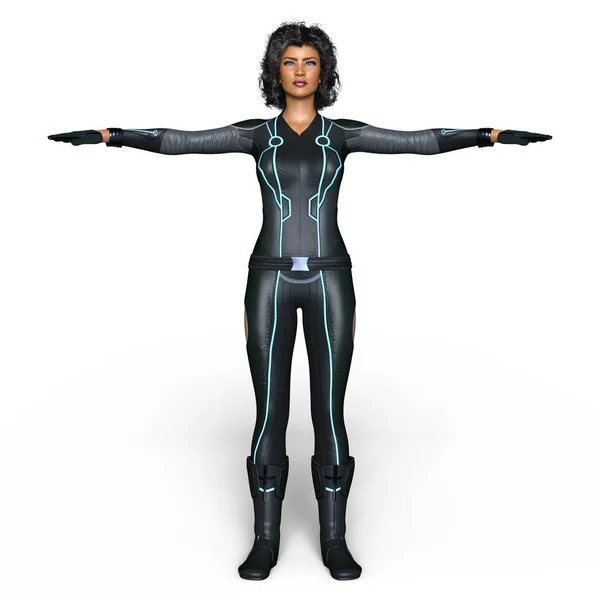 3D CG rendering of a super woman — Stock Photo, Image