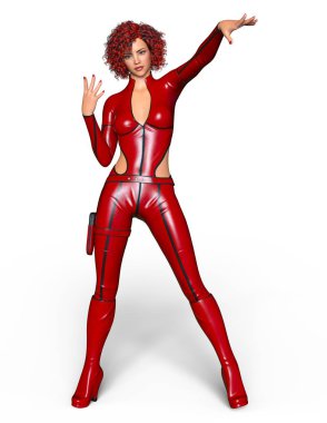 3d cg işleme süper bir kadın