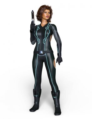 3d cg işleme süper bir kadın