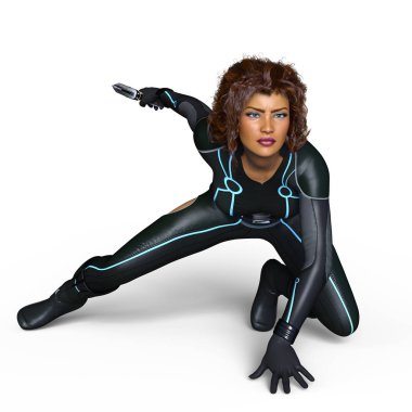 3d cg işleme süper bir kadın