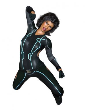 3d cg işleme süper bir kadın