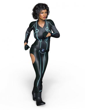 3d cg işleme süper bir kadın