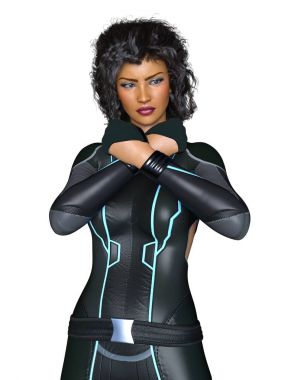 3d cg işleme süper bir kadın