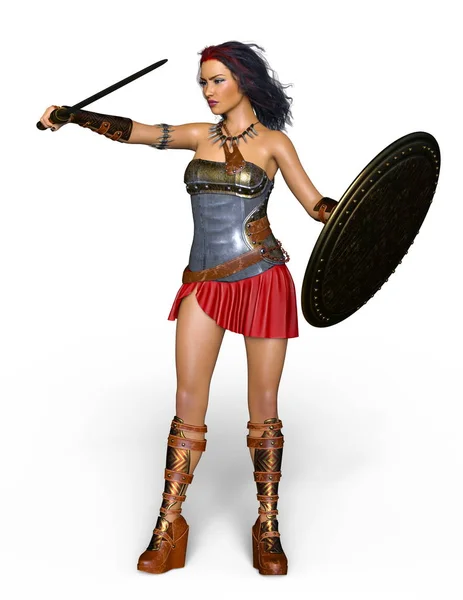 3D CG rendering of a female knight — Stock Photo, Image